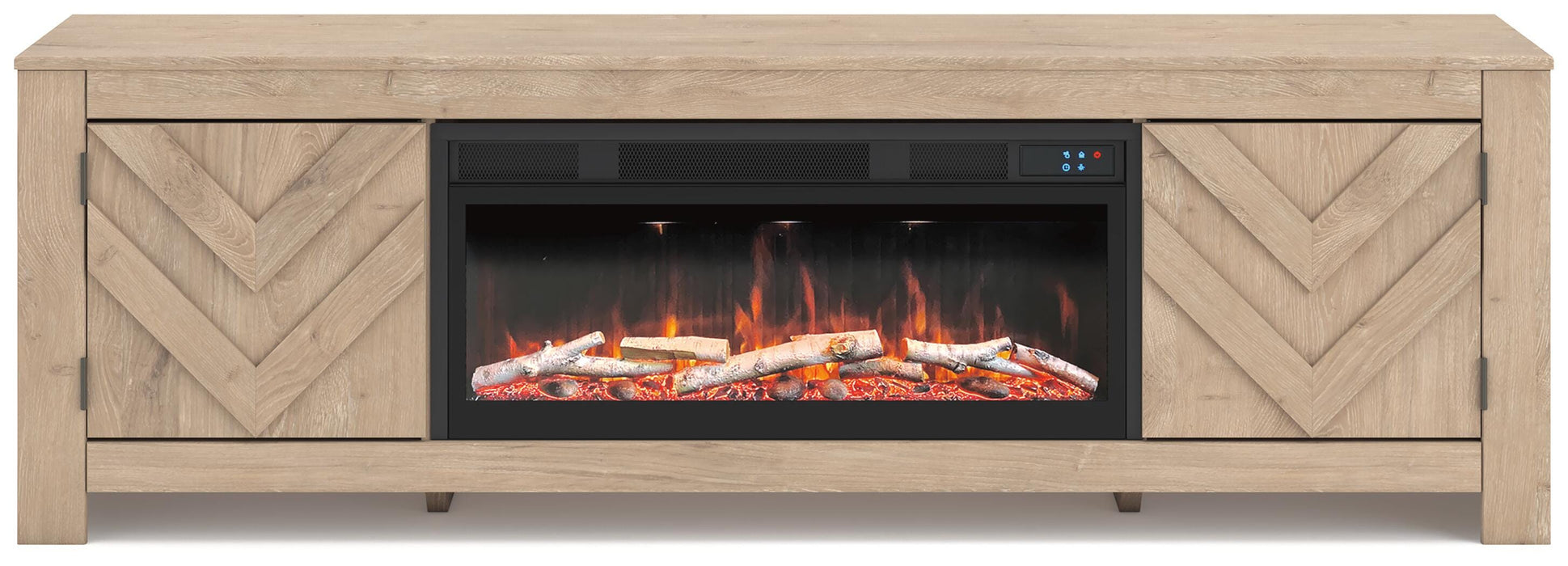 Cayboni 71" TV Stand with Electric Fireplace - Pierce Furniture Gallery