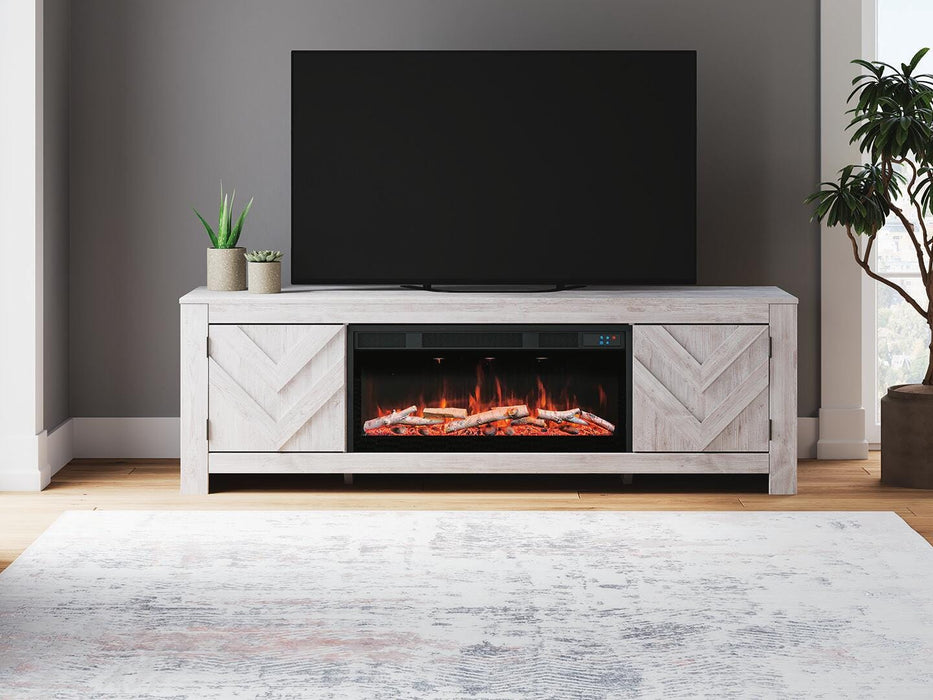 Cayboni 71" TV Stand with Electric Fireplace - Pierce Furniture Gallery