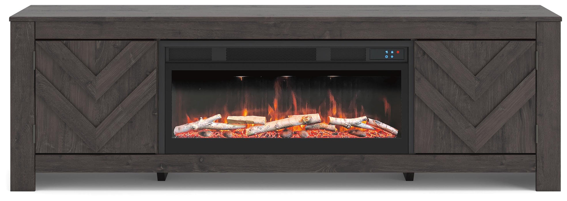 Cayboni 71" TV Stand with Electric Fireplace - Pierce Furniture Gallery