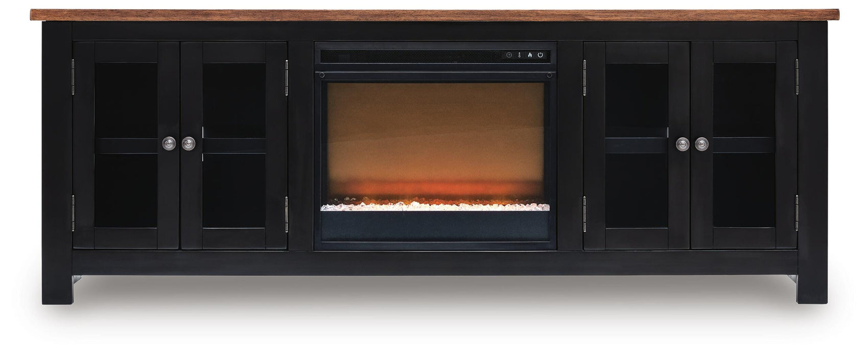 Wildenauer 76" TV Stand with Electric Fireplace - Pierce Furniture Gallery