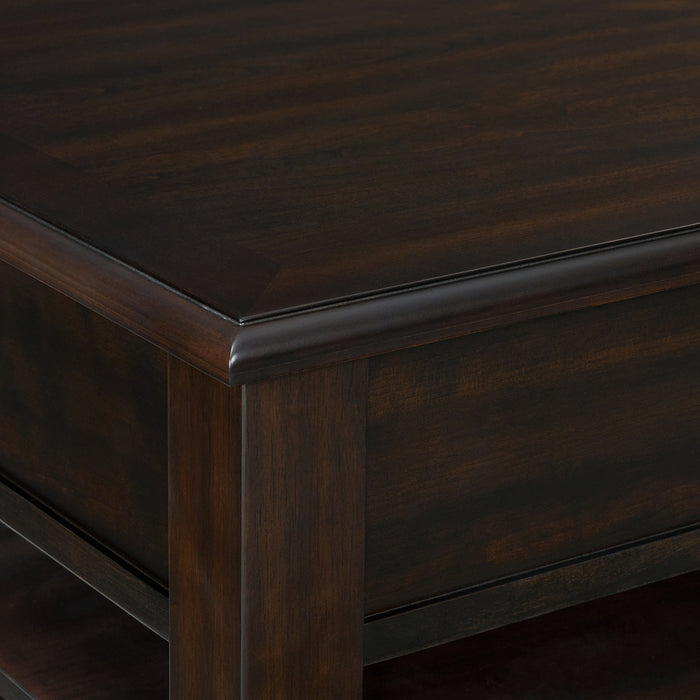 Wagner 2PC Occasional Table Set in Cherry-Square Lift-Top Coffee Table & End Table