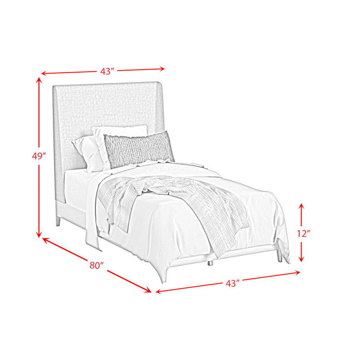 Westland UPH Bed with Grey Fabric