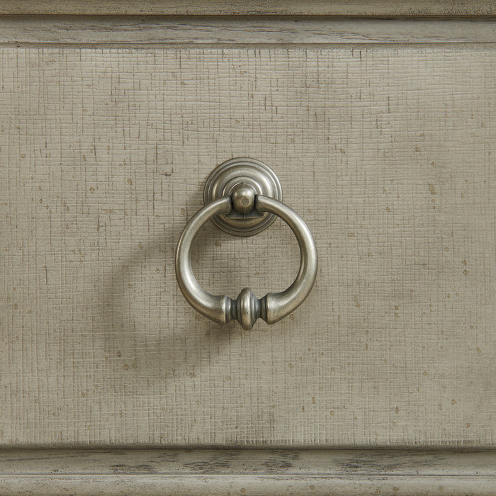 Whit-Ash 5-Drawer Door Chest in Light Grey