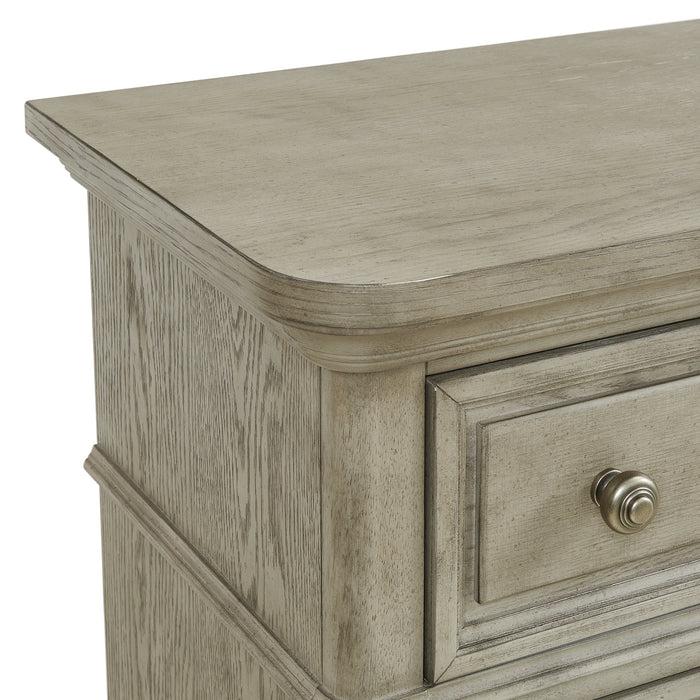 Whit-Ash 5-Drawer Chest in Light Grey