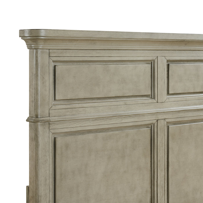 Whit-Ash Panel Bedroom Set with Door Chest