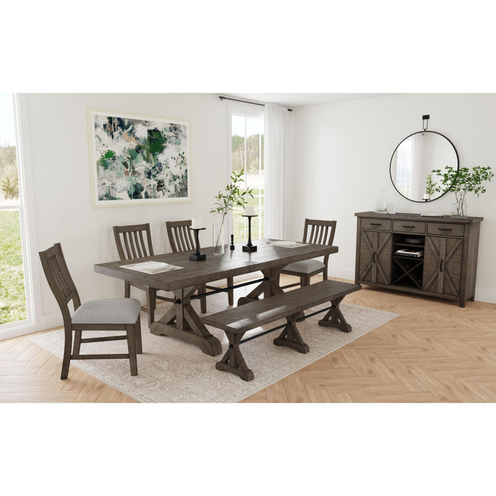 Yellowstone Standard Height Dining Set in Medium Brown-Table and Four Chairs