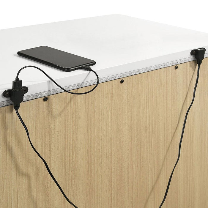 Elements International Moondance Nightstand in White