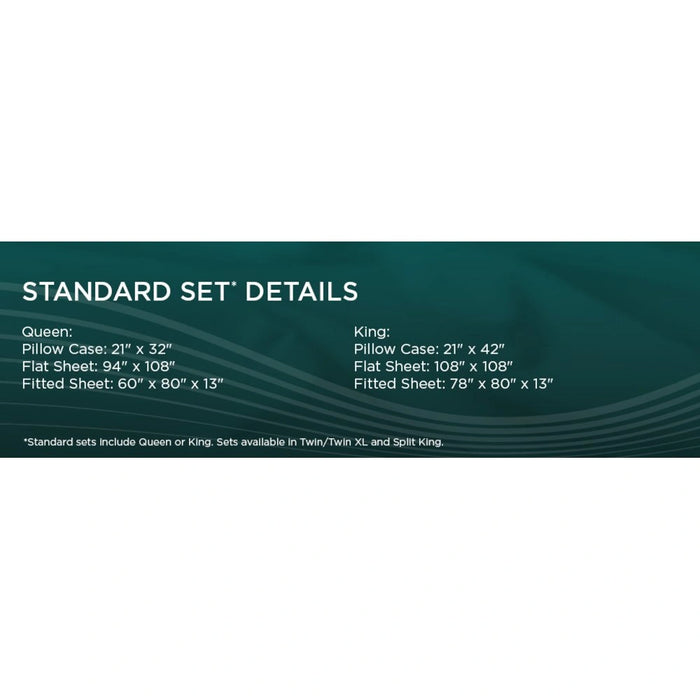 TEMPUR-Adapt Luxe Egyptian Cotton Sheets - Sleepy Blue