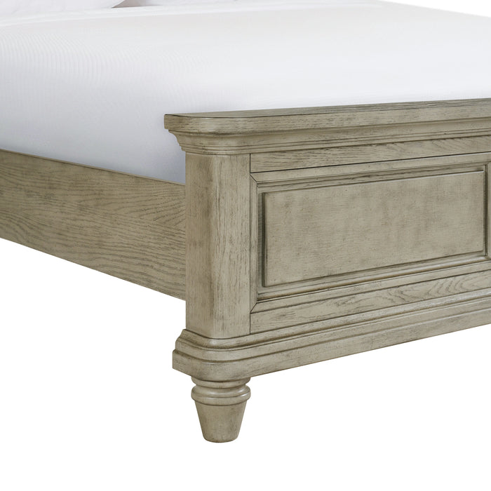 Whit-Ash Panel Bedroom Set with Door Chest