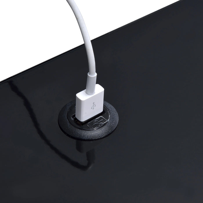 Ember Nightstand (C-1094) BLACK NIGHTSTAND W/ USB