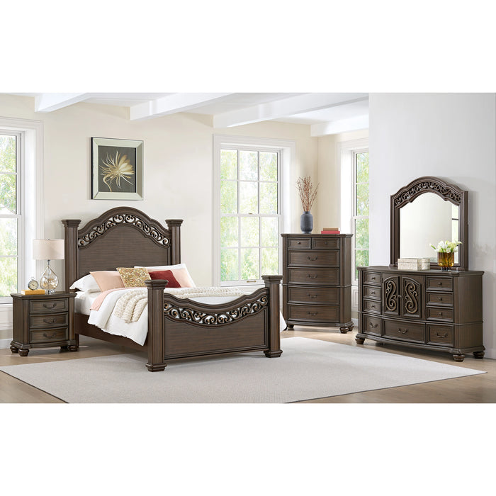 Brunswick Dresser and Mirror Set in Mahogany