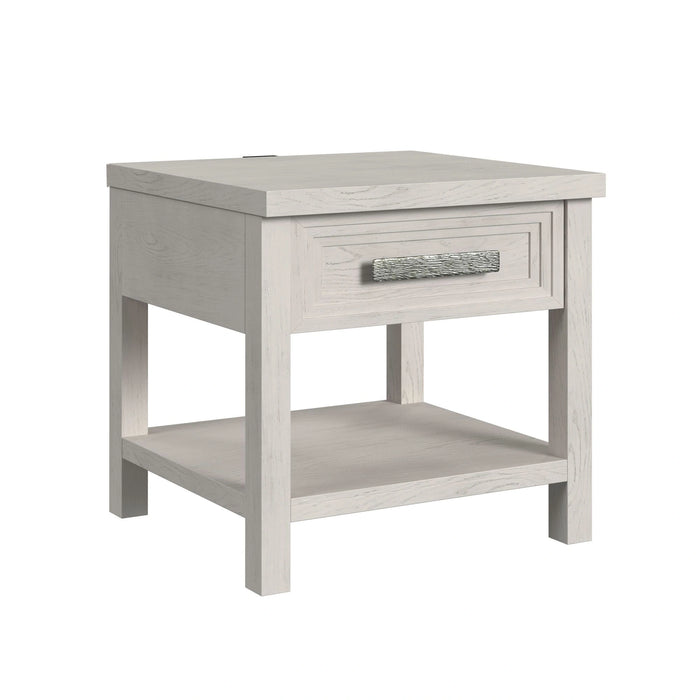 Avalanche 2PC Occasional Table Set in Antique White-Coffee Table & End Table