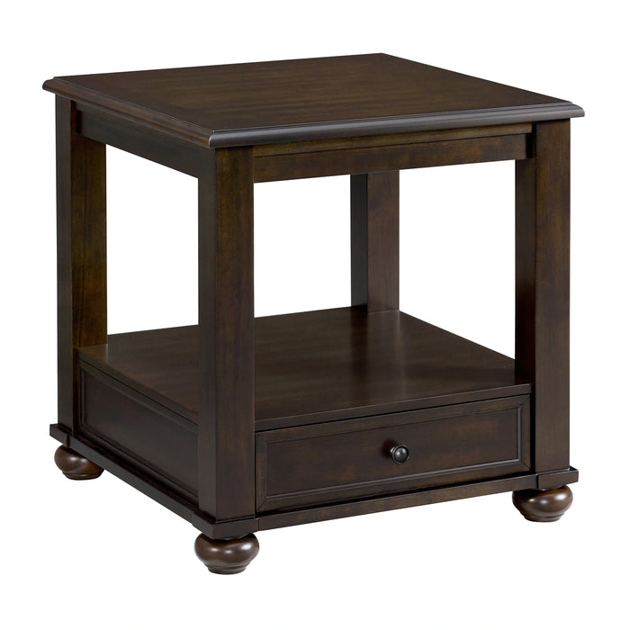 Wagner 2PC Occasional Table Set in Cherry-Rectangular Lift-Top Coffee Table & End Table