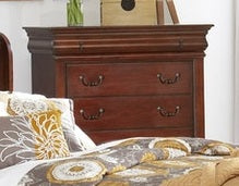 Elements International Chateau Sleigh 6 Drawer Chest in Cherry image