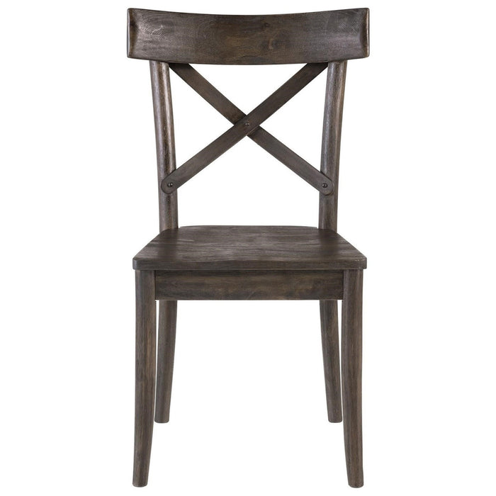 Elements International New Bedford Coronado Wooden Side Chair (Set of 2) in Dark Wood