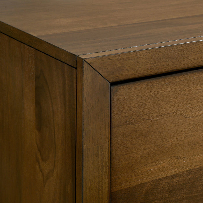 Malibu 6-Drawer Dresser & Mirror in Walnut