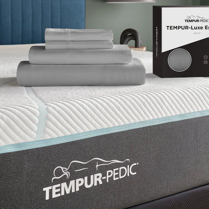 TEMPUR Luxe Egyptian Cotton Sheet Set Silver Mist