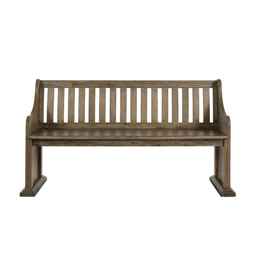 Elements International Stone Pew Bench in Grey image