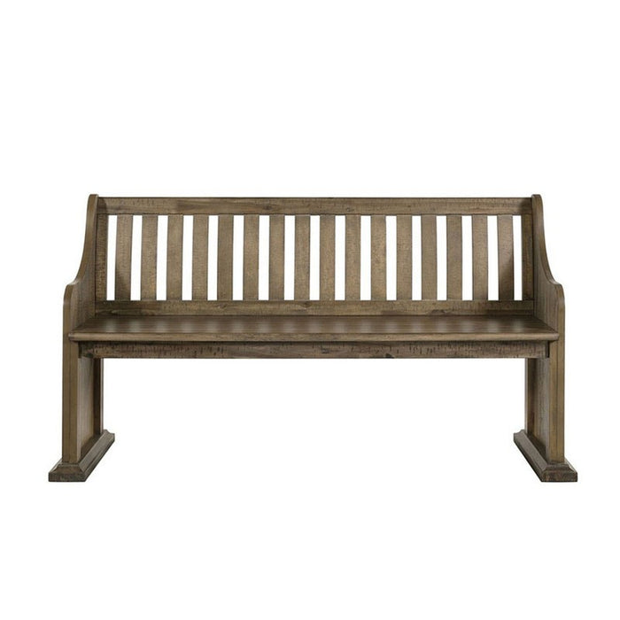Elements International Stone Pew Bench in Grey image
