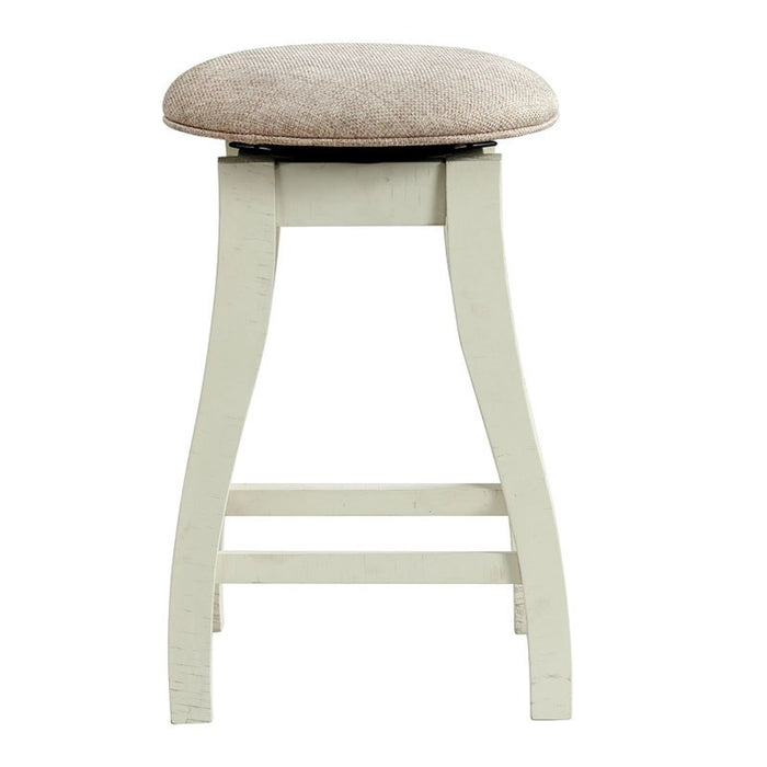 Elements International Stone 24 Inch Counter Height Stool (Set of 2) in White image