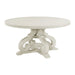 Elements International Stone Round Dining Table in White image