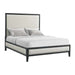 Elements International Versailles Queen Upholstered Panel Bed in Black image