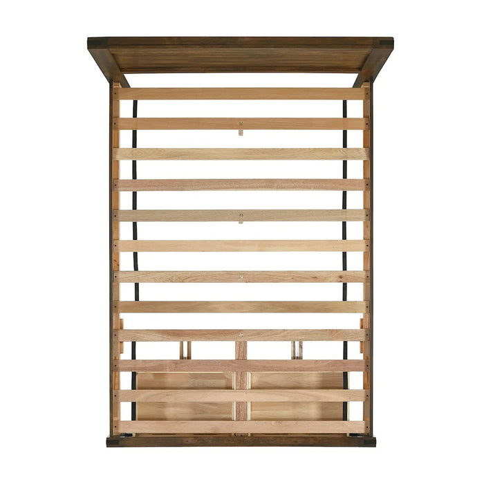 Elements International Warner Queen Storage Bed in Chesnut