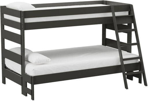 Elements International Cali Kids Twin over Full Bunk Bed with Ladder in Sleek Gray image