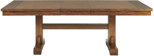 Elements International Silas Dining Table in Warm Brown image