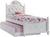 Elements International Alana Twin Bed in White Lacquer image
