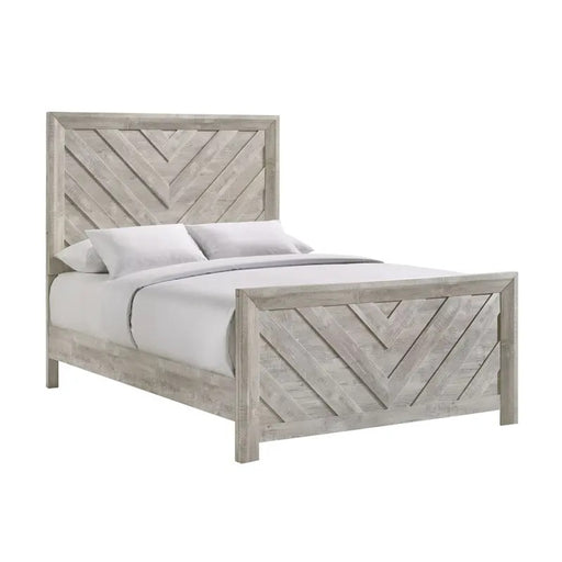 Elements International Ellen Full Panel Bed in White image