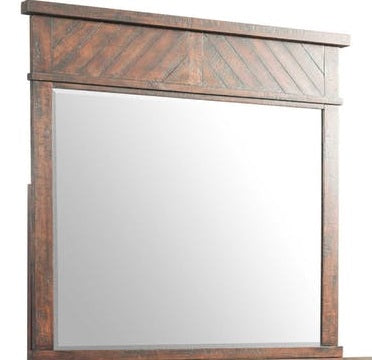 Elements International Jax Mirror in Warm Smokey Walnut image
