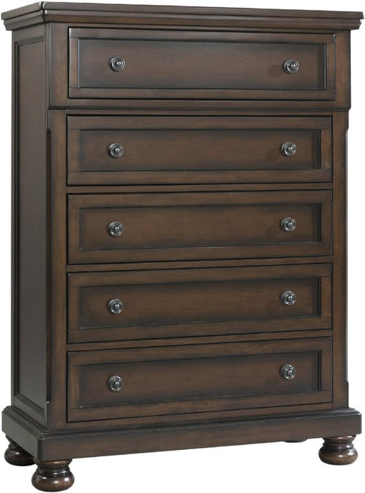 Elements International Kingston 5 Drawers Chest in Walnut image