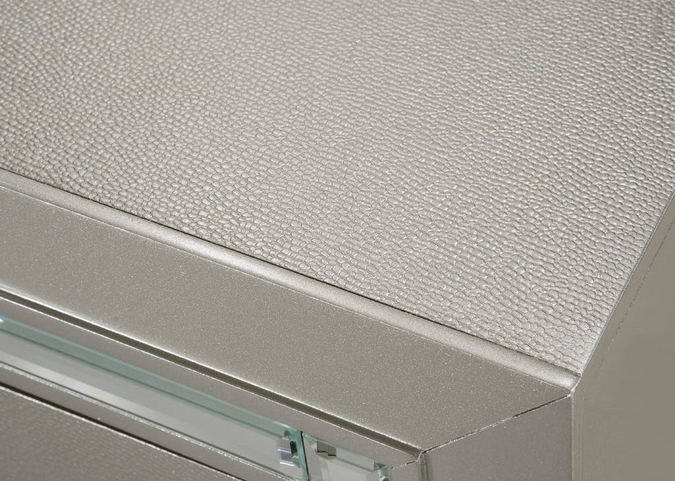 Elements International Platinum Night Stand in Golden Champagne