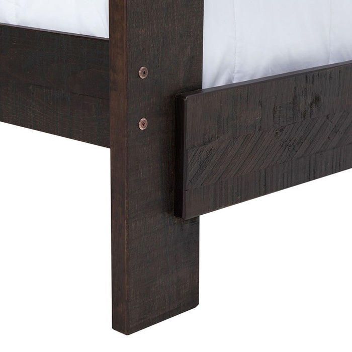 Elements International Vista Twin over Twin Bunk Bed with Ladder in Brown