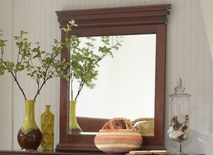 Elements International Chateau Sleigh Vertical Mirror in Cherry image
