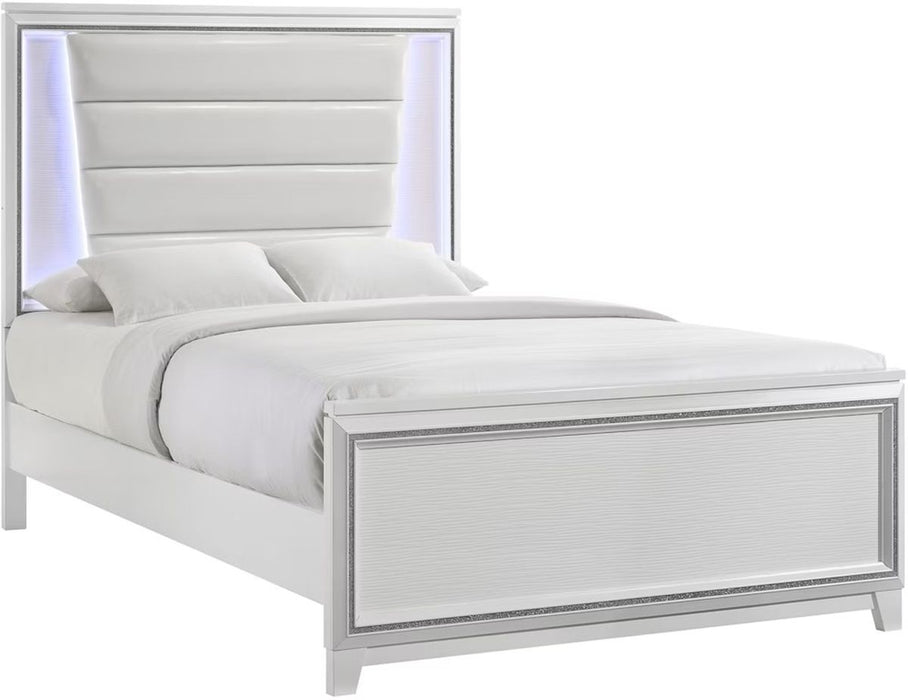 Elements International Moondance King Panel Bed in White image