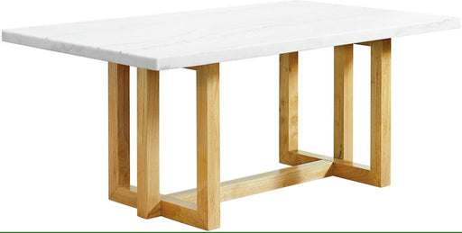 Elements International Morris Dining Table with Marble Top in Natural image