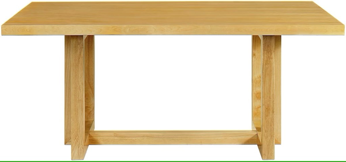 Elements International Morris Dining Table with Wood Top in Natural