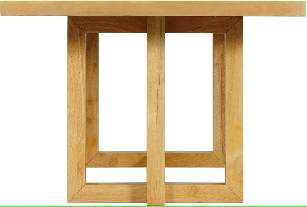 Elements International Morris Dining Table with Wood Top in Natural