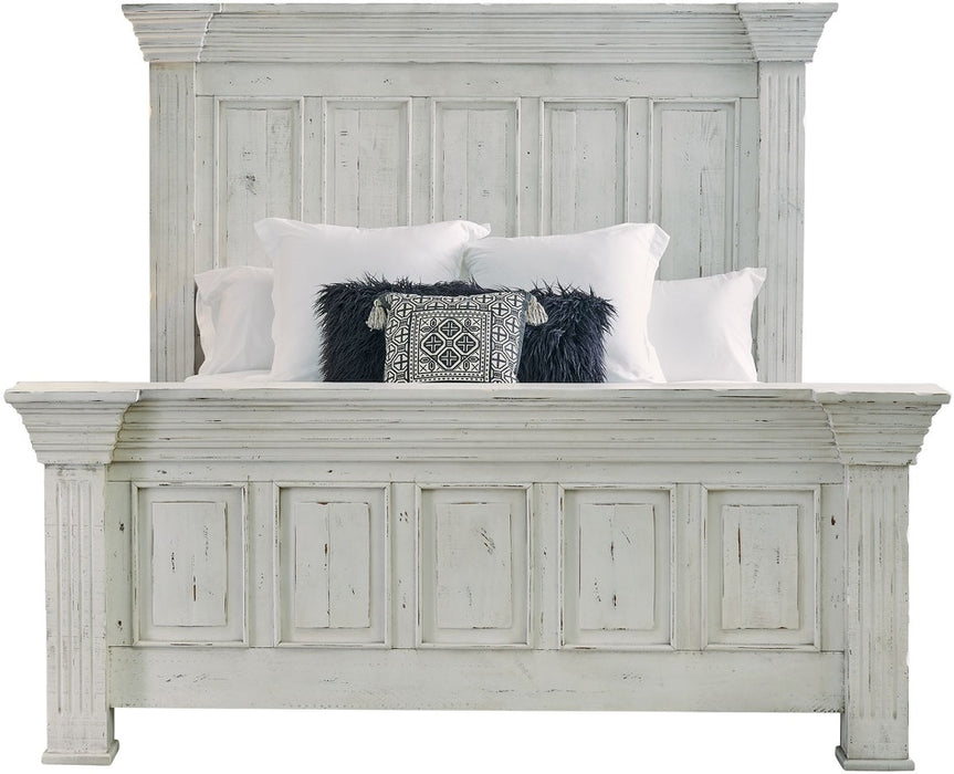 Elements International Olivia White Queen Panel Bed