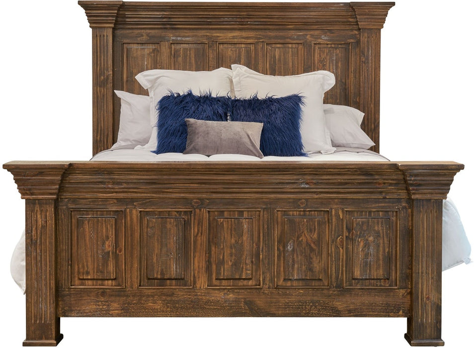 Elements International Olivia Brown Queen Panel Bed