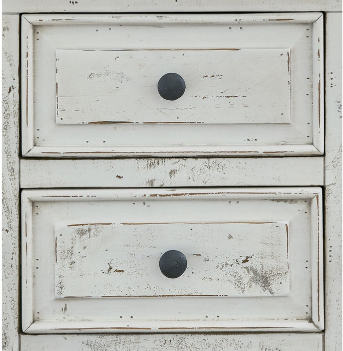 Elements International Olivia White 5 Drawer Chest