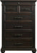 Elements International Slater 7 Drawer Chest in Black image