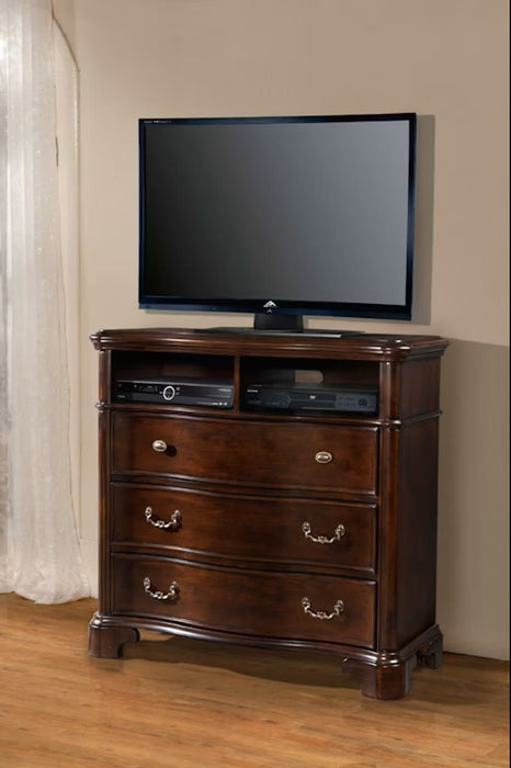 Elements International Tabasco Tv Chest in NC Cherry Lacquer