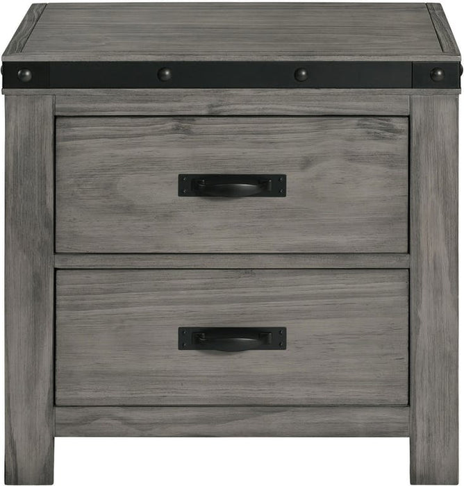 Elements International Wade Night Stand in Gray image